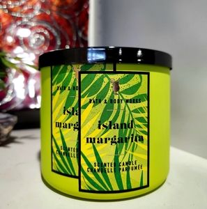 Island Margarita  3 Wick Bath and Body Works Candle  Rare Misprint
